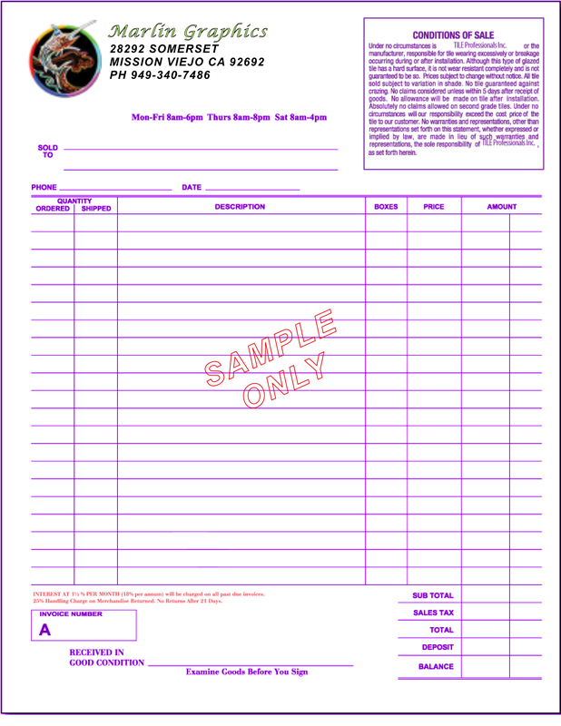 Purple cut-sheet single sample